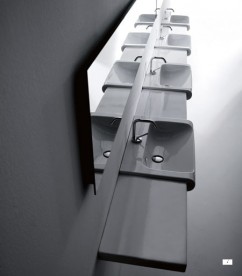 Раковина для ванной Kerasan Inka полувстраиваемая 40х40 см белая 341201