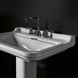 Раковина для ванной Kerasan Waldorf подвесная 120х55 см санфарфор белая хром 4144K1