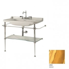 Раковина для ванної Kerasan Waldorf підвісна 120х55 см санфарфор біла золото 4144K2