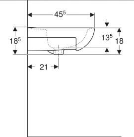 Раковина для ванной Kolo Proxy 60х46 см сантехнический фарфор белый 101960UA