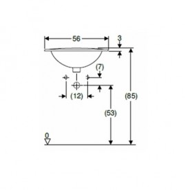Раковина для ванної Kolo Rekord 56 см кераміка білий K91656000