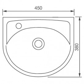 Раковина для ванной Kolo Status 45х38 см отверстие слева керамика белый 2323450UA
