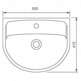 Раковина для ванної Kolo Status 50х41 см кераміка білий 2321500UA