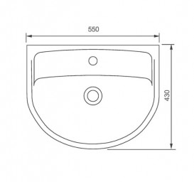 Раковина для ванной Kolo Status 55х43 см керамика белый 2321550UA
