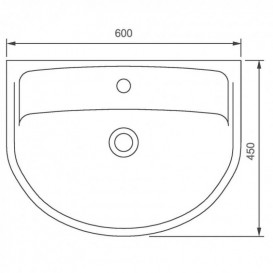 Раковина для ванной Kolo Status 60х45 см керамика белый 2321600UA