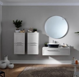 Раковина для ванной Kolpa San Blanche UB 75 литой мрамор антрацит на столешнице Kerrock 561510