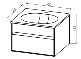 Раковина для ванной Kolpa San Donna UD 60 литой мрамор белый 528900