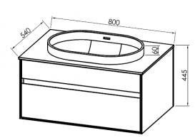 Раковина для ванної Kolpa San Donna UD 80 Kerrock білий 528940