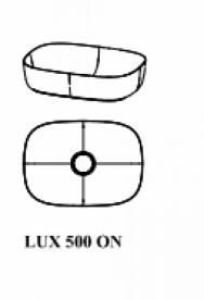 Раковина для ванной Kolpa San Lux 500 ON 50х36х12 см без отверстий без перелива Kerrock белый 864120
