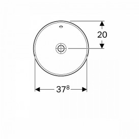 Раковина для ванної кімнати Geberit VariForm з отвором переливу білий 500.701.01.2