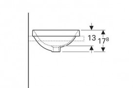 Раковина для ванной комнаты Geberit VariForm без отверстия перелива белый 500.703.01.2