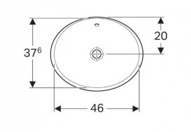 Раковина для ванной комнаты Geberit VariForm с отверстием перелива овальная белый 500.709.01.2