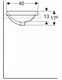 Раковина для ванної кімнати Geberit VariForm без переливу білий 500.731.01.2