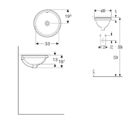 Раковина для ванної кімнати Geberit VariForm без переливу кругла білий 500.747.01.2