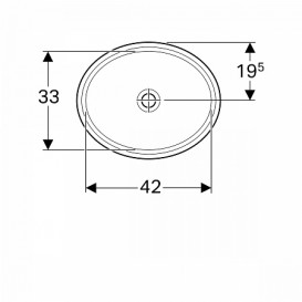 Раковина для ванной комнаты Geberit VariForm без отверстия перелива овальная белый 500.751.01.2
