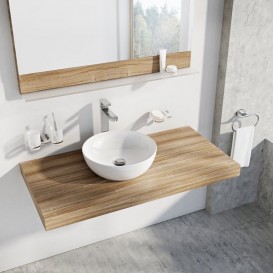 Раковина для ванної кімнати  Ravak Uni 400 B Slim накладна без переливу кераміка білий XJX01140003