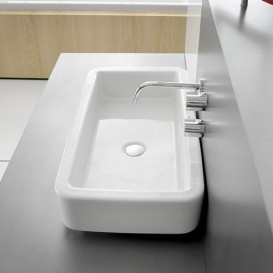 Раковина для ванної кімнати Roca Element 70х38 см накладна кераміка білий A327572000