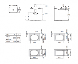 Раковина для ванної кімнати Roca Inspira Square 55х37 см накладна кераміка білий A327534000