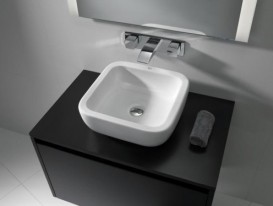 Раковина для ванной комнаты Roca Khroma 40х40 см накладная керамика белый A327654000