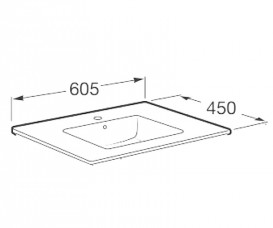 Раковина для ванної кімнати Roca Victoria з установкою на тумбу 605х450 ​​мм кераміка білий A32799E000