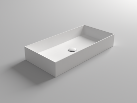 Раковина для ванной комнаты Simas Agile накладная 800х400 мм санфаянс белый AG80