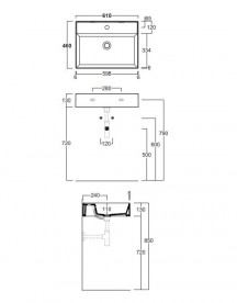 Раковина для ванной комнаты Simas Agile подвесная 610х460 мм санфаянс белый AG61