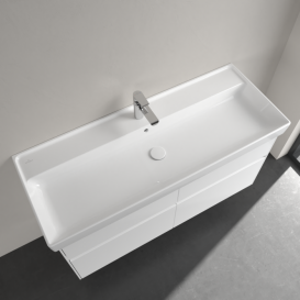 Раковина для ванної кімнати Villeroy & Boch Collaro 120x47 см з переливом камінь білий CeramicPlus 4A33C5RW