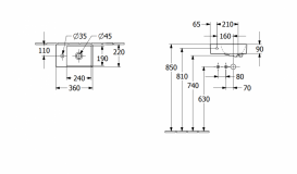 Раковина для ванної компактна Villeroy & Boch колекція Avento біла 43003R01
