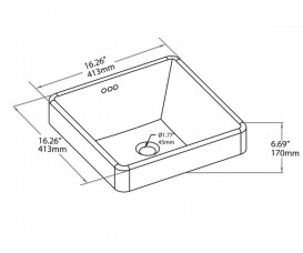 Раковина для ванной Kraus Elavo 41,3х41,3 см керамика белый KCR-281