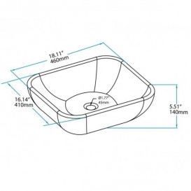Раковина для ванної Kraus Elavo накладна 46х41 см кераміка білий KCV-127