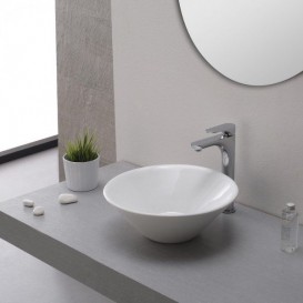 Раковина для ванної Kraus Elavo накладна Ø41,5 см кераміка білий KCV-143