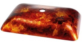 Раковина для ванної Kraus Multi-Tone скло вогненний опал GVR-400-RE-15mm