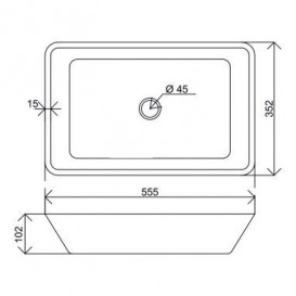 Раковина для ванної Kraus Multi-Tone скло осінній ліс GVR-410RE-15mm