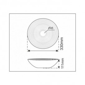 Раковина для ванной Kraus Viva Ø33 см керамика глянцевый белый KCV-204GWH
