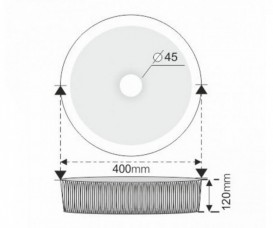 Раковина для ванної Kraus Viva Ø40 см кераміка глянсовий білий KCV-201GWH