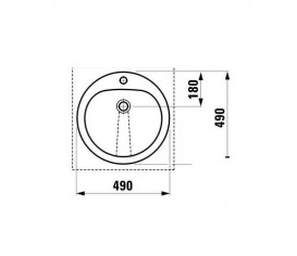 Раковина для ванной Laufen Fiora 49х49 см встраиваемая сверху белый H8117720000001