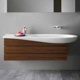 Раковина для ванной Laufen IL Bagno Alessi One 120х50 см без отверстий керамика белый с покрытием LCC H8149744001091