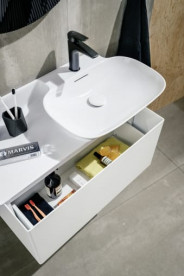 Раковина для ванной Laufen Ino 90х45 см с 1 отверстием полка слева керамика белый с покрытием LCC H8133014001041