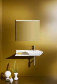 Раковина для ванной Laufen Ino 90х45 см с 1 отверстием полка слева керамика белый с покрытием LCC H8133014001041