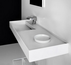 Раковина для ванної Laufen Kartell 120х46 см полиця праворуч з отвором 1 кераміка білий матовий H8133327571111