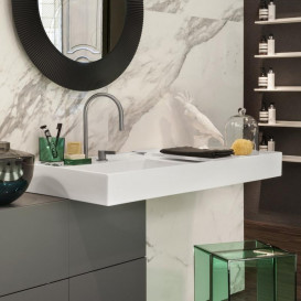 Раковина для ванної Laufen Kartell 120х46 см полиця праворуч з 2 отворами кераміка білий H8133320008151