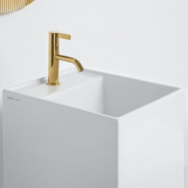 Раковина для ванной Laufen Kartell 37,5х43,5 см напольная с 1 отверстием керамика белый матовый H8113317571111