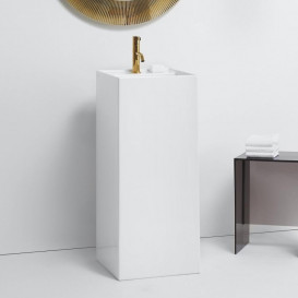 Раковина для ванной Laufen Kartell 37,5х43,5 см напольная с 1 отверстием керамика белый матовый H8113317571111