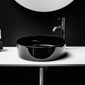 Раковина для ванной Laufen Kartell Ø42 см накладная керамика черный глянцевый H8123310201121