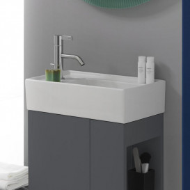 Раковина для ванної Laufen Kartell 46х28 см із прихованим зливом з 1 отвором кераміка білий матовий H8153357571111