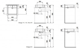 Раковина для ванной Laufen Kartell 46х46 см без отверстий без перелива шлифованная керамика черный матовый H8183317161121