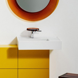 Раковина для ванной Laufen Kartell 60х46 см со скрытым сливом с 1 отверстием керамика белый с покрытием LCC H8103344001111