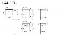  	Раковина для ванної Laufen Kartell 60х46 см з 1 отвором у центрі та 1 справа кераміка чорний матовий H8103347168151