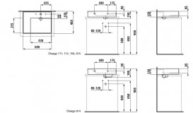 Раковина для ванной Laufen Kartell 60х46 см с 2 отверстиями полка слева шлифованная керамика черный глянцевый H8183350208151