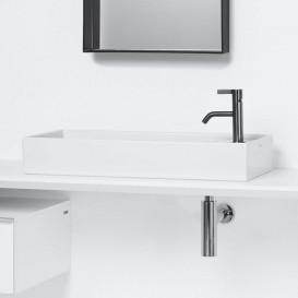 Раковина для ванной Laufen Kartell 75х35 см c 1 отверстием под смеситель керамика белый с покрытием LCC H8123324001111